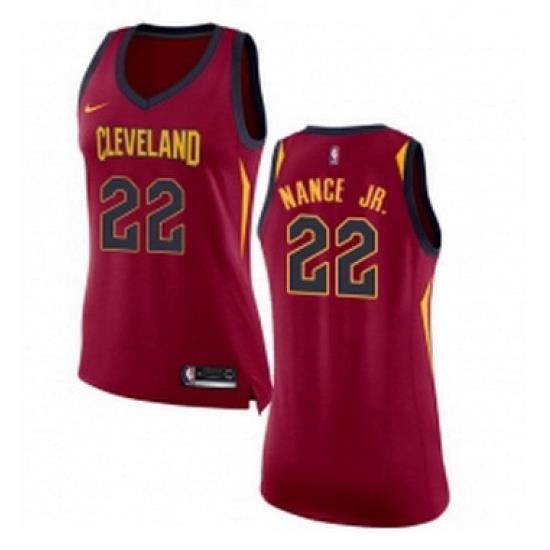 Womens Nike Cleveland Cavaliers 22 Larry Nance Jr Authentic Maroon NBA Jersey Icon Edition