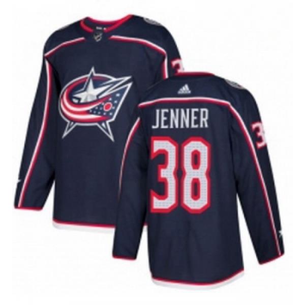 Youth Adidas Columbus Blue Jackets 38 Boone Jenner Authentic Navy Blue Home NHL Jersey