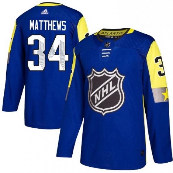 Youth Adidas Toronto Maple Leafs 34 Auston Matthews Authentic Royal Blue 2018 All Star Atlantic Division NHL Jersey
