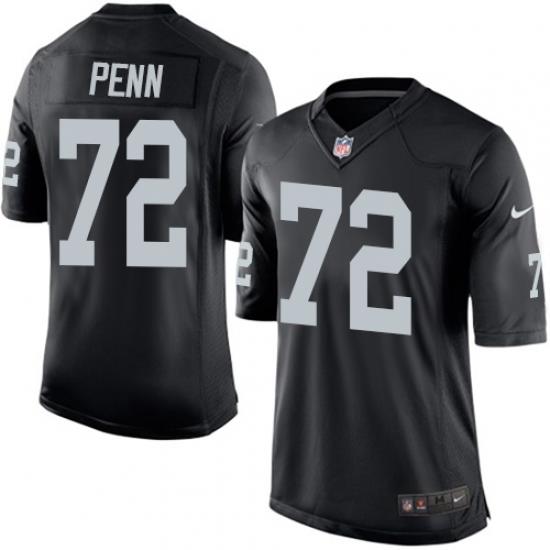 Mens Oakland Raiders 72 Penn Black Team Color 2015 NFL Nike Elite Jersey