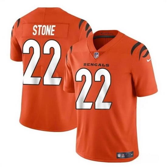 Youth Cincinnati Bengals 22 Geno Stone Orange Vapor Untouchable Limited Stitched Jersey