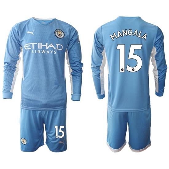 Men Manchester City Long Sleeve Soccer Jerseys 508