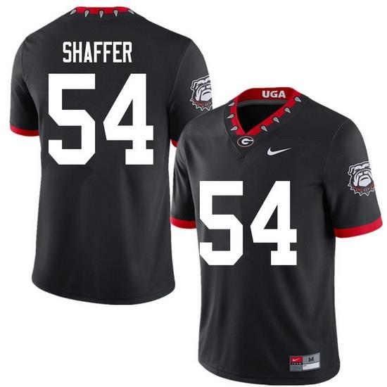 2020 Men #54 Justin Shaffer Georgia Bulldogs Mascot 100th Anniversary College Football Jerseys Sale-