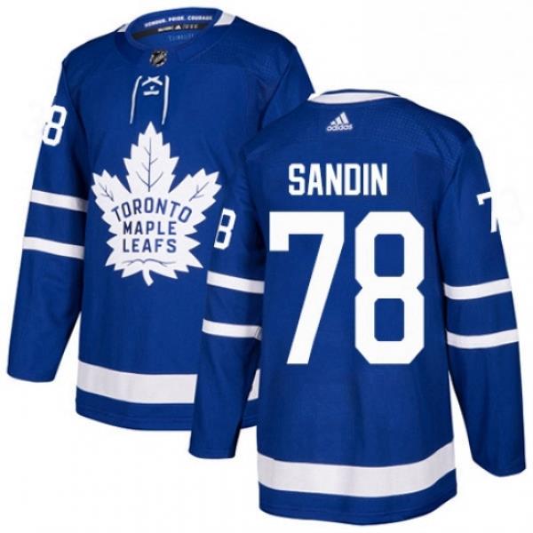 Youth Adidas Toronto Maple Leafs 78 Rasmus Sandin Authentic Royal Blue Home NHL Jersey