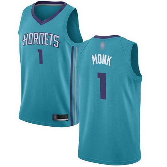 Hornets  1 Malik Monk Teal Basketball Jordan Swingman Icon Edition Jersey