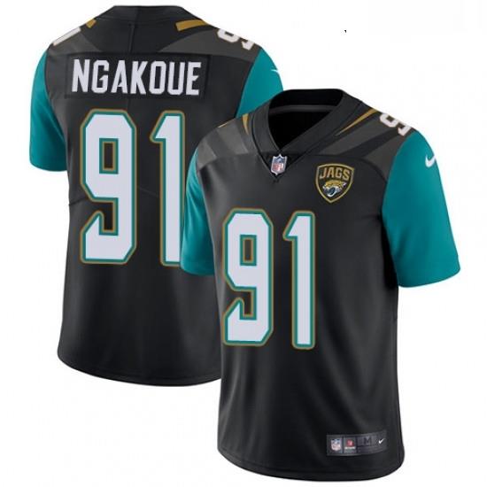 Youth Nike Jacksonville Jaguars 91 Yannick Ngakoue Black Alternate Vapor Untouchable Limited Player NFL Jersey