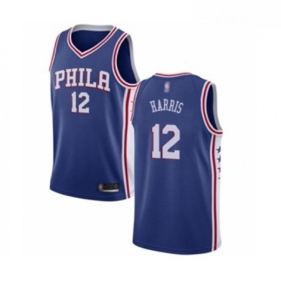 Youth Philadelphia 76ers 12 Tobias Harris Swingman Blue Basketball Jersey Icon Edition
