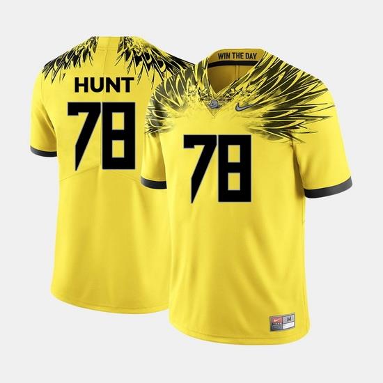 Men Oregon Ducks Cameron Hunt College Football Yellow Jersey