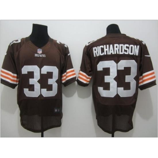 Nike Cleveland Browns 33 Trent Richardson brown Elite NFL Jersey