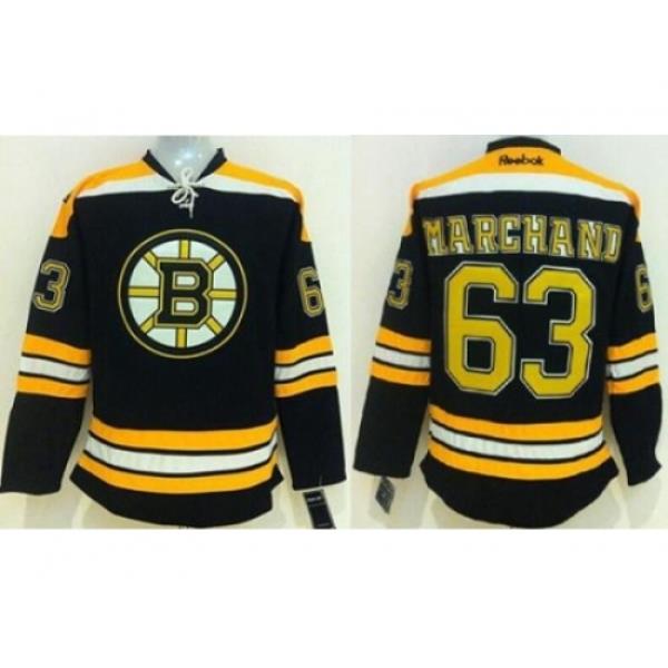 Boston Bruins #63 Brad Marchand Black Stitched NHL Jersey