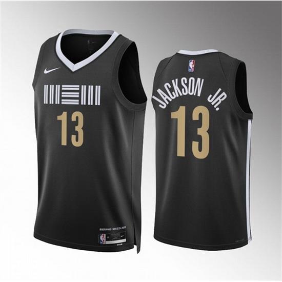 Men Memphis Grizzlies 13 Jaren Jackson Jr  Black 2023 24 City Edition Stitched Basketball Jersey