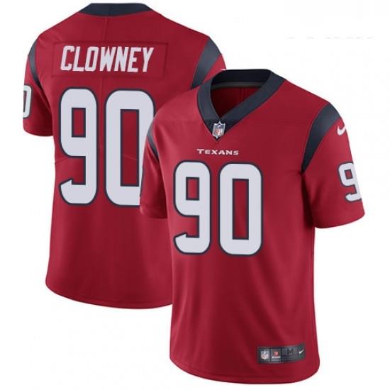 Youth Nike Houston Texans 90 Jadeveon CloWney Elite Red Alternate NFL Jersey