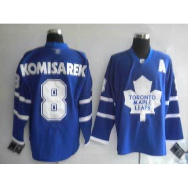 Pittaburgh Toronto Maple Leafs 8 KOMISAREK blue Jerseys