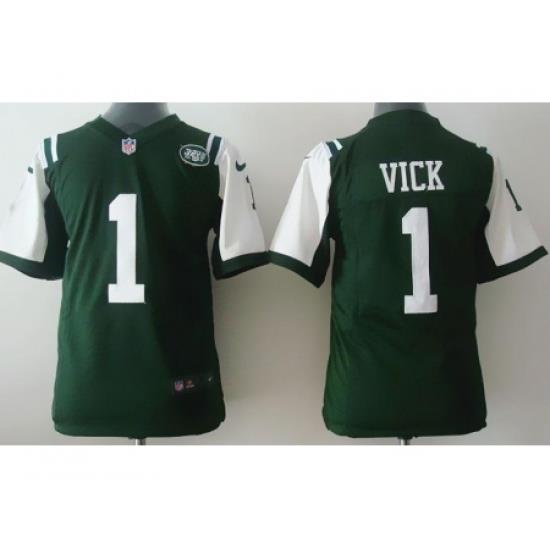Youth Nike New York Jets #1 Michael Vick Green NFL Jerseys