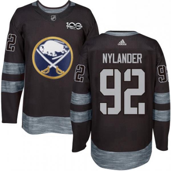 Mens Adidas Buffalo Sabres 92 Alexander Nylander Authentic Black 1917 2017 100th Anniversary NHL Jersey