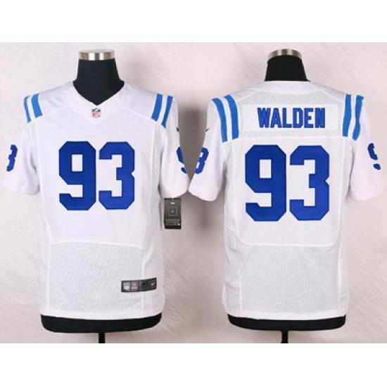 Nike Colts #93 Erik Walden White Mens Stitched NFL Elite Jersey