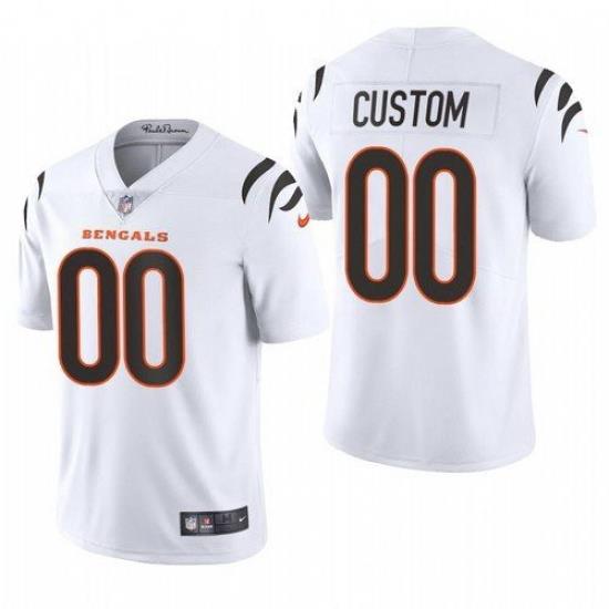 Men Women youth Cincinnati Bengals Customized 2021 White Vapor Untouchable Limited Stitched Jersey