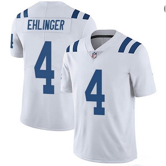 Men Indianapolis Colts 4 Sam Ehlinger White Vapor Untouchable Stitched Jersey