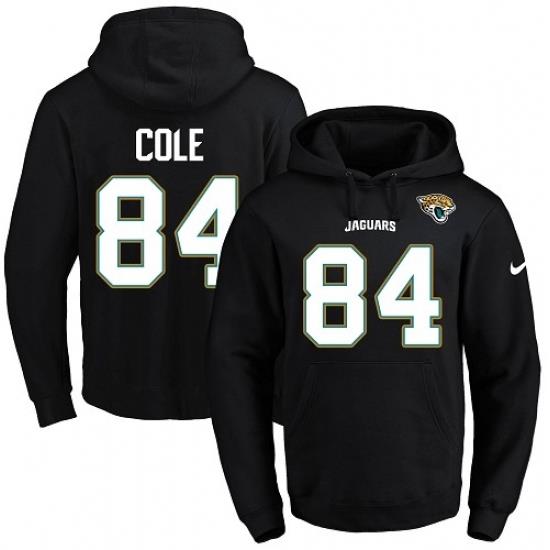 NFL Mens Nike Jacksonville Jaguars 84 Keelan Cole Black Name Number Pullover Hoodie