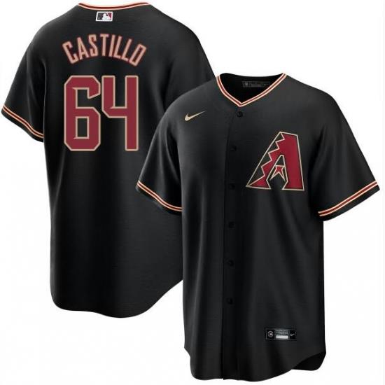 Men Diego Castillo Arizona Diamondbacks Alternate Black Jersey