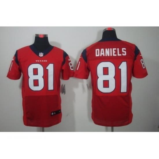 Nike Houston Texans 81 Owen Daniels Red Elite NFL Jersey