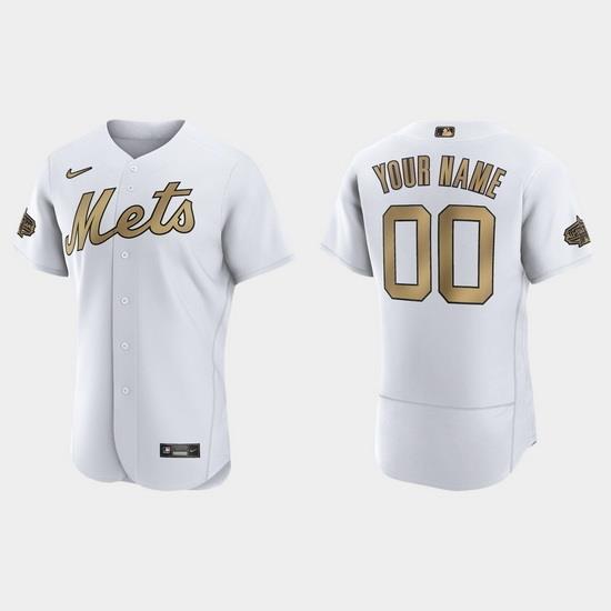 Men Women Youth Custom New York Mets 2022 Mlb All Star Game Authentic White Jersey