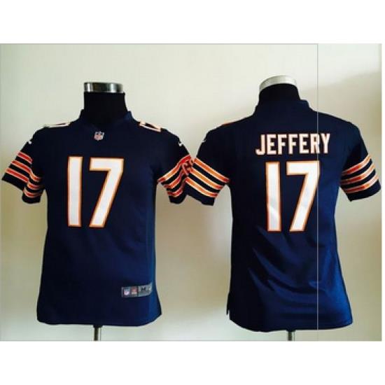 Youth Nike Bears #17 Alshon Jeffery Navy Blue Team Color Stitched NFL Elite Jersey