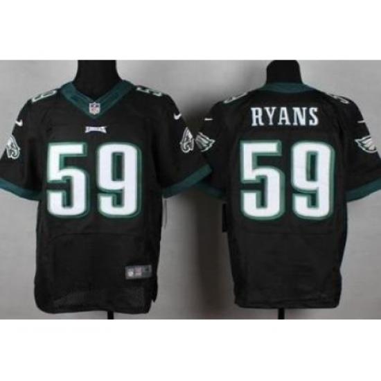 Nike Philadelphia Eagles 59 DeMeco Ryans Black Elite NFL Jersey