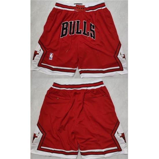 Men Chicago Bulls Red Shorts  Run Small