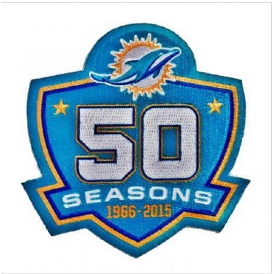 Stitched Miami Dolphins 1966-2015 50th Seasons Jersey Patch