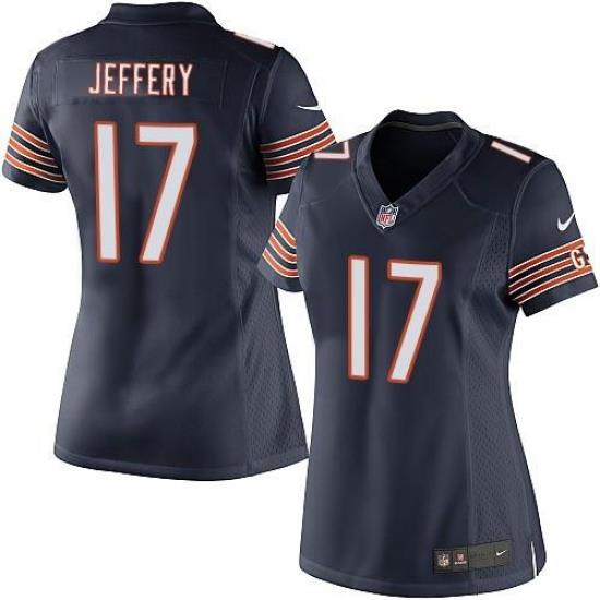 Nike NFL Chicago Bears #17 Alshon Jeffery Limited Women's Navy Blue Team Color