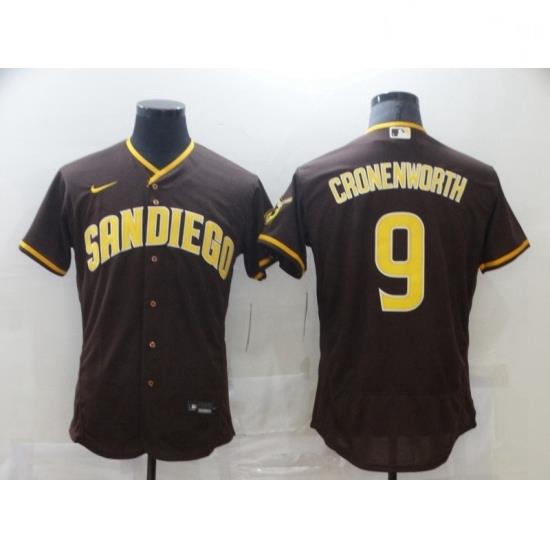 Women Nike San Diego Padres 9 Jake CronenWorth BroWn 2021 Road Player Jersey