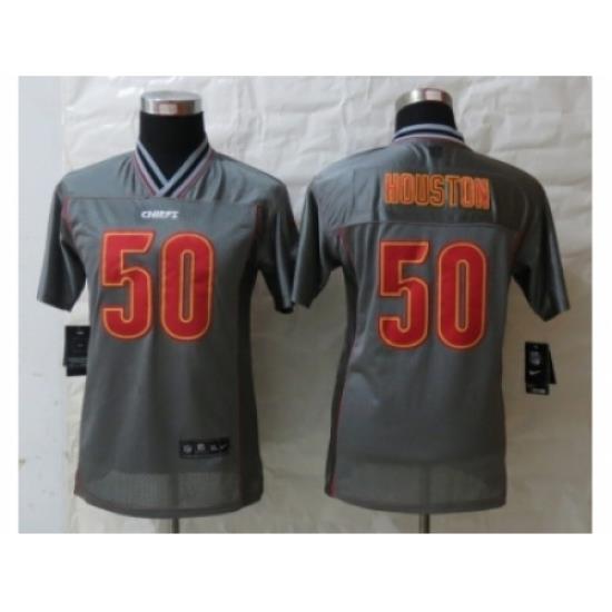Nike Youth Kansas City Chiefs #50 Houston Grey Jerseys(Vapor)