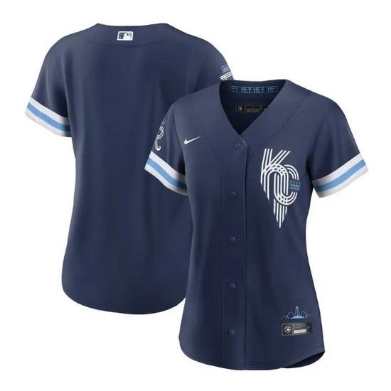 Women Kansas City Royals Blank 2022 Navy City Connect Cool Base Stitched Jersey