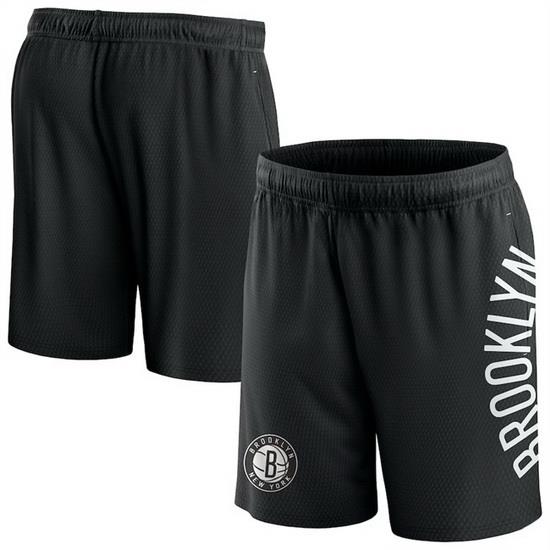 Men Brooklyn Nets Black Post Up Mesh Shorts