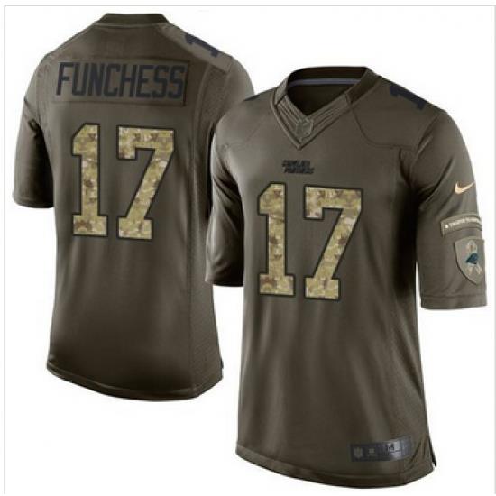 Nike Carolina Panthers #17 Devin Funchess Green Men 27s Stitched NFL Limited Salute to Service Jersey