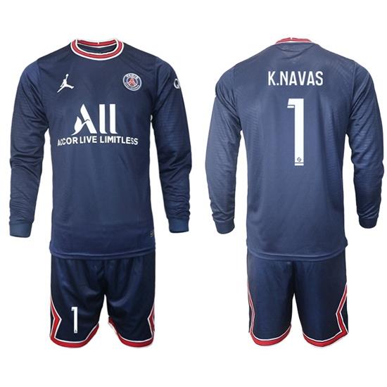 Men Paris Saint Germain Long Sleeve Soccer Jerseys 563