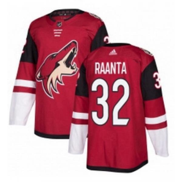 Youth Adidas Arizona Coyotes 32 Antti Raanta Premier Burgundy Red Home NHL Jersey