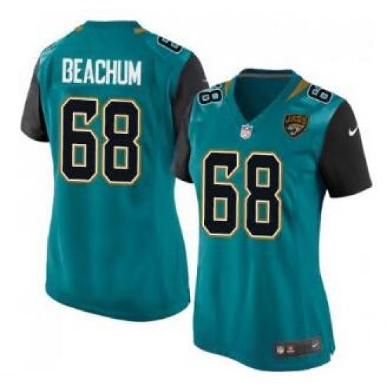 Women Nike Jaguars #68 Kelvin Beachum Green NFL Jersey
