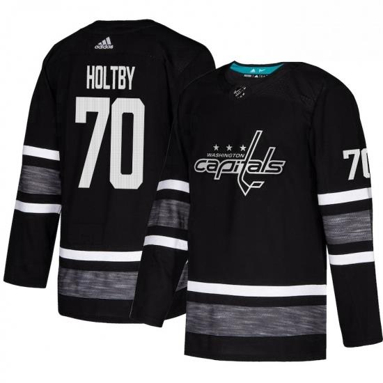 Mens Adidas Washington Capitals 70 Braden Holtby Black 2019 All Star Game Parley Authentic Stitched NHL Jersey