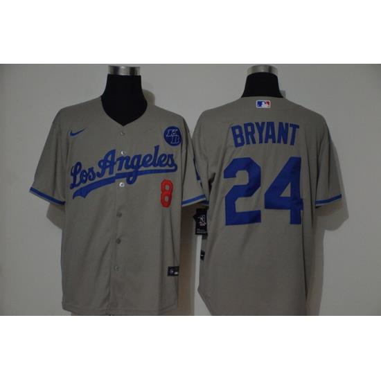 Dodgers 24 Kobe Bryant Gray 2020 Nike KB Cool Base Jerseys