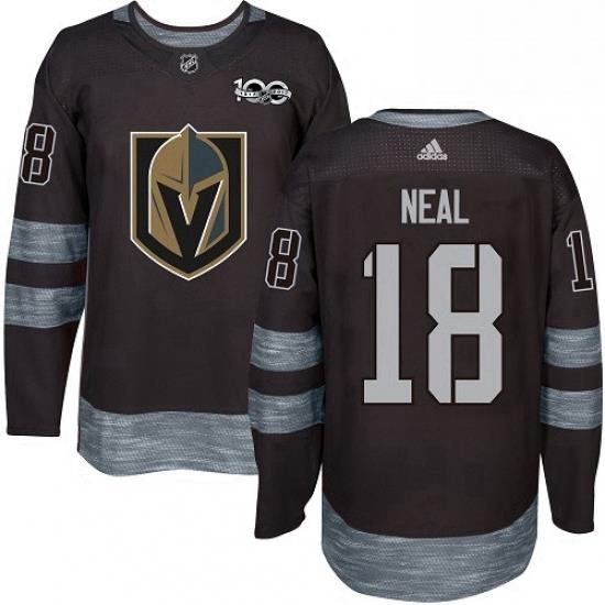 Mens Adidas Vegas Golden Knights 18 James Neal Authentic Black 1917 2017 100th Anniversary NHL Jersey