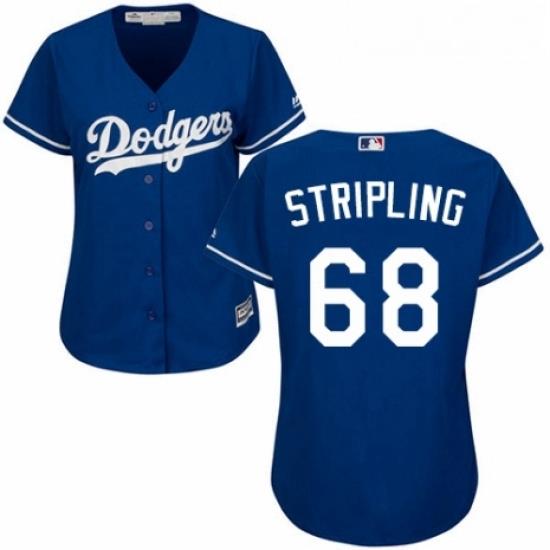 Womens Majestic Los Angeles Dodgers 68 Ross Stripling Authentic Royal Blue Alternate Cool Base MLB Jersey