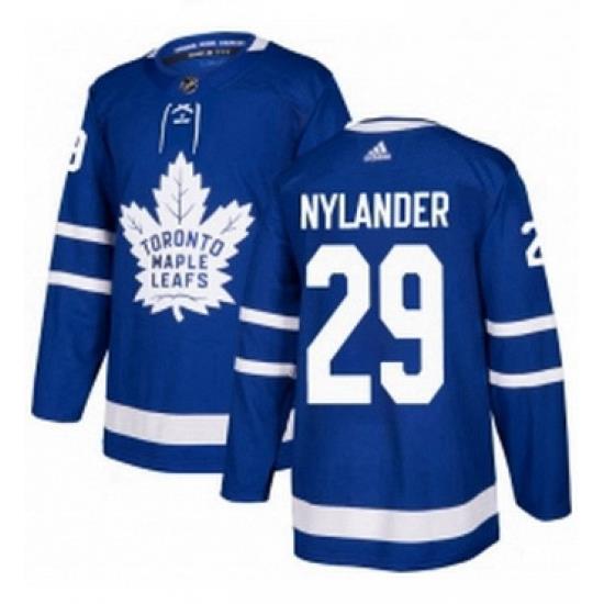Mens Adidas Toronto Maple Leafs 29 William Nylander Authentic Royal Blue Home NHL Jersey