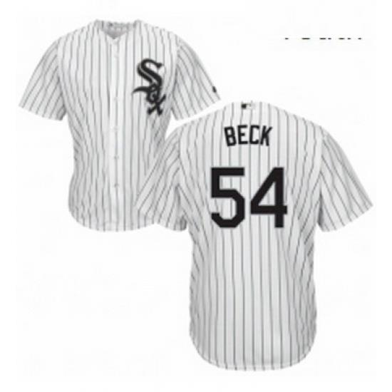 Youth Majestic Chicago White Sox 54 Chris Beck Replica White Home Cool Base MLB Jersey