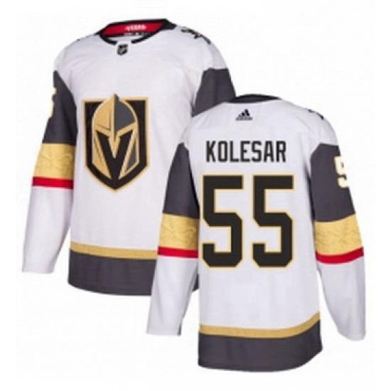Mens Adidas Vegas Golden Knights 55 Keegan Kolesar Authentic White Away NHL Jersey
