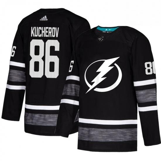 Mens Adidas Tampa Bay Lightning 86 Nikita Kucherov Black 2019 All Star Game Parley Authentic Stitched NHL Jersey