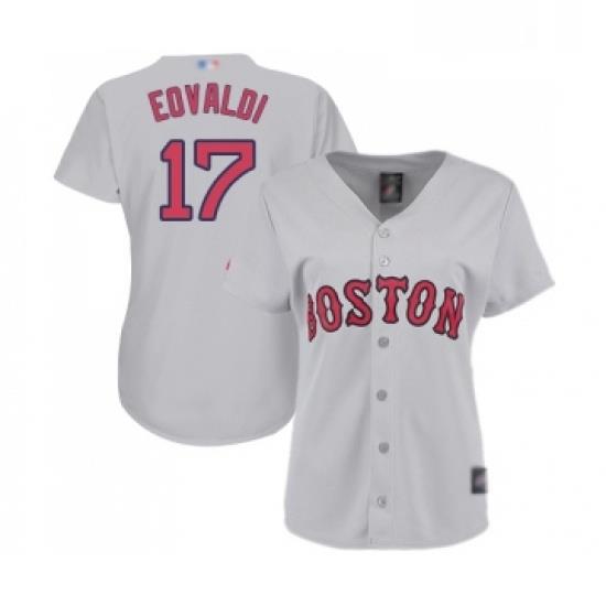 Womens Boston Red Sox 17 Nathan Eovaldi Replica Grey Road Baseball Jersey