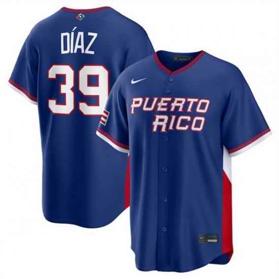 Men Puerto Rico Baseball Customized Blue 2026 World Baseball Classic Road Stadium Stitched Jersey