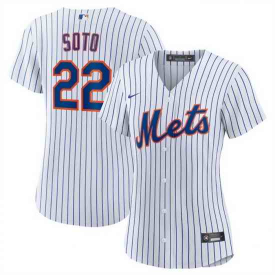 Women New York Mets 22 Juan Soto White Cool Base Stitched MLB Jersey